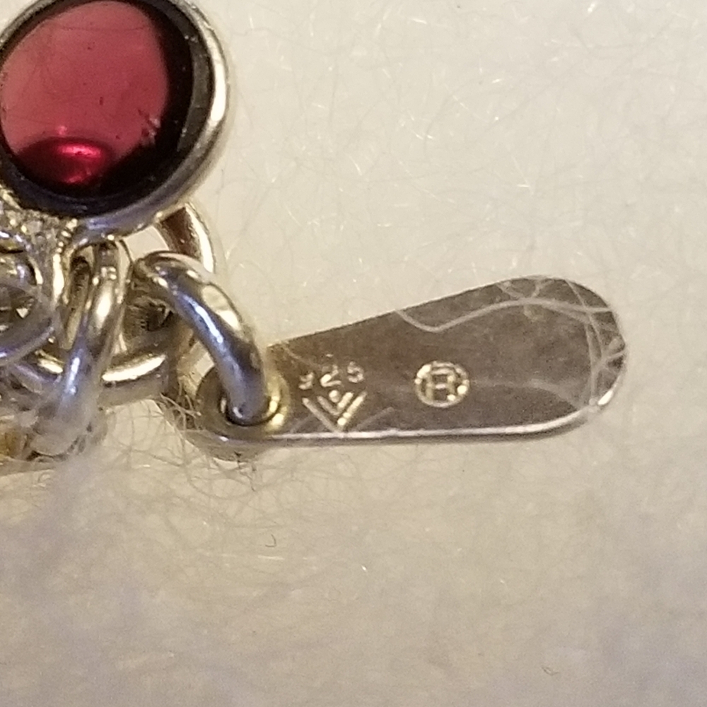 Rare Silpada Sterling Silver Garnet Cha Cha Bracelet - Picture 14 of 14
